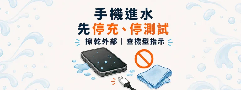 手機進水後第一件事要做什麼？先關機、擦乾還是測試能不能用？