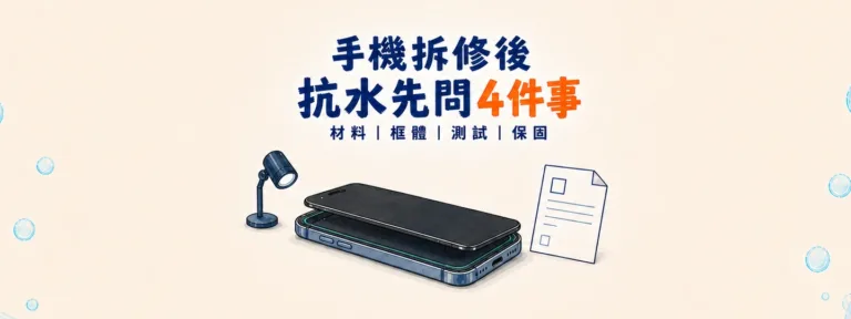 手機拆修或換螢幕後，防水能力還在嗎？