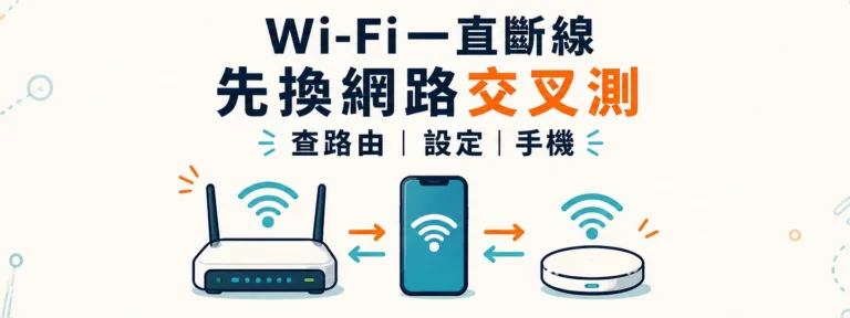 手機Wi-Fi打不開、變灰或一直斷線，怎麼分辨路由器、設定或硬體？