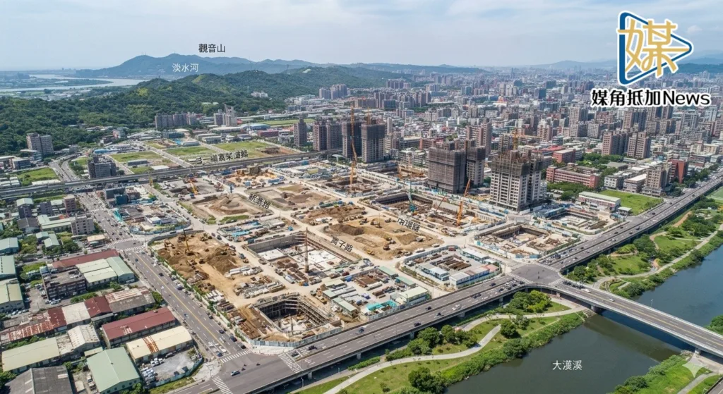 圖/新北新庄的塭仔圳重劃區,廣達400公頃,以前有台灣手工業等隱形冠軍,未來將開發成住商混合區,備受外界矚目。(AI)