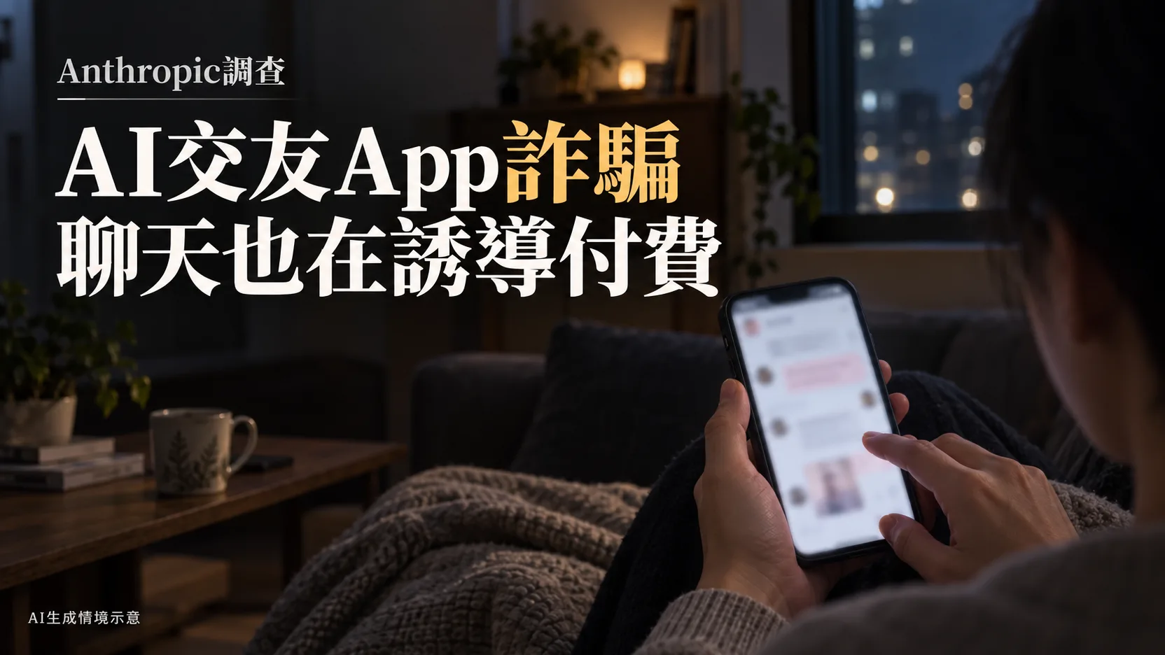 AI交友App詐騙：Anthropic揭假身分聊天、混用真人誘導付費