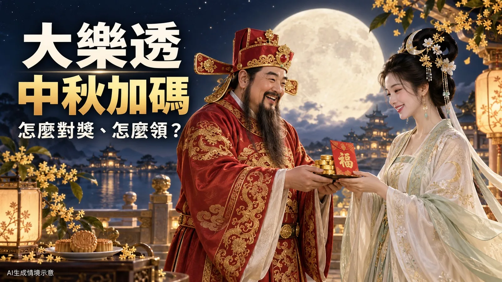 2026大樂透中秋加碼怎麼對獎？百萬獎剩63組、領獎規則與民俗幸運榜