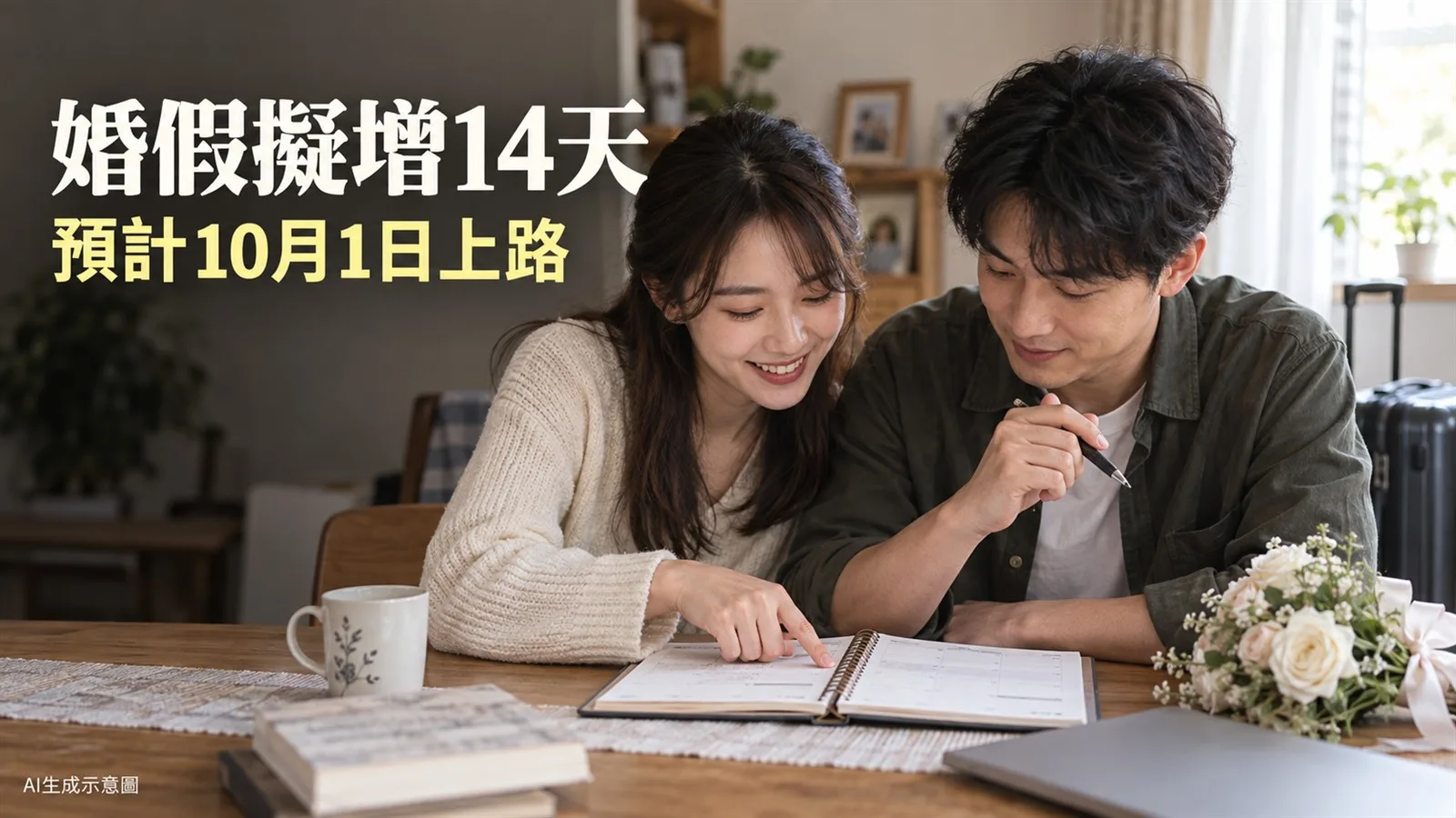婚假擬增14天、預計10月1日上路！已結婚能補休嗎？請假期限與薪資怎麼算