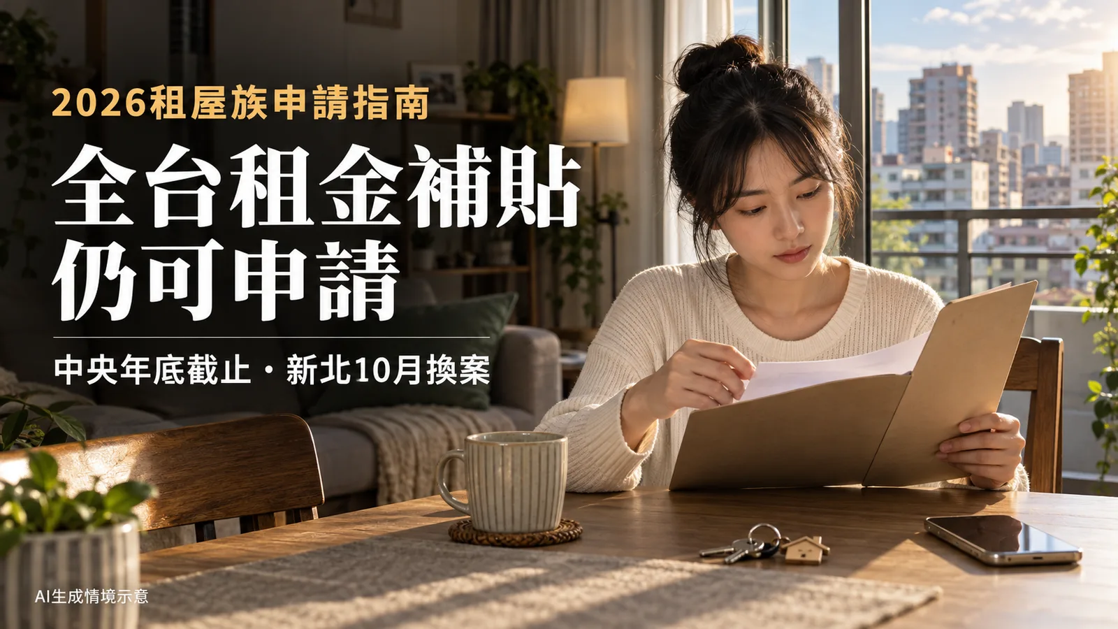 2026全台租金補貼仍受理：中央年底截止，新北青年10月換新案