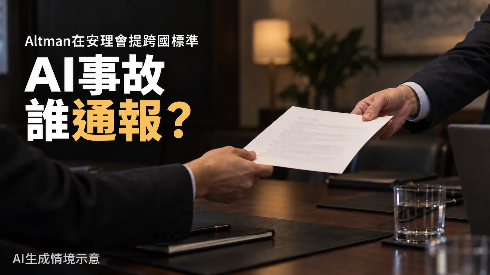 AI事故誰通報？Altman在安理會提跨國共同標準
