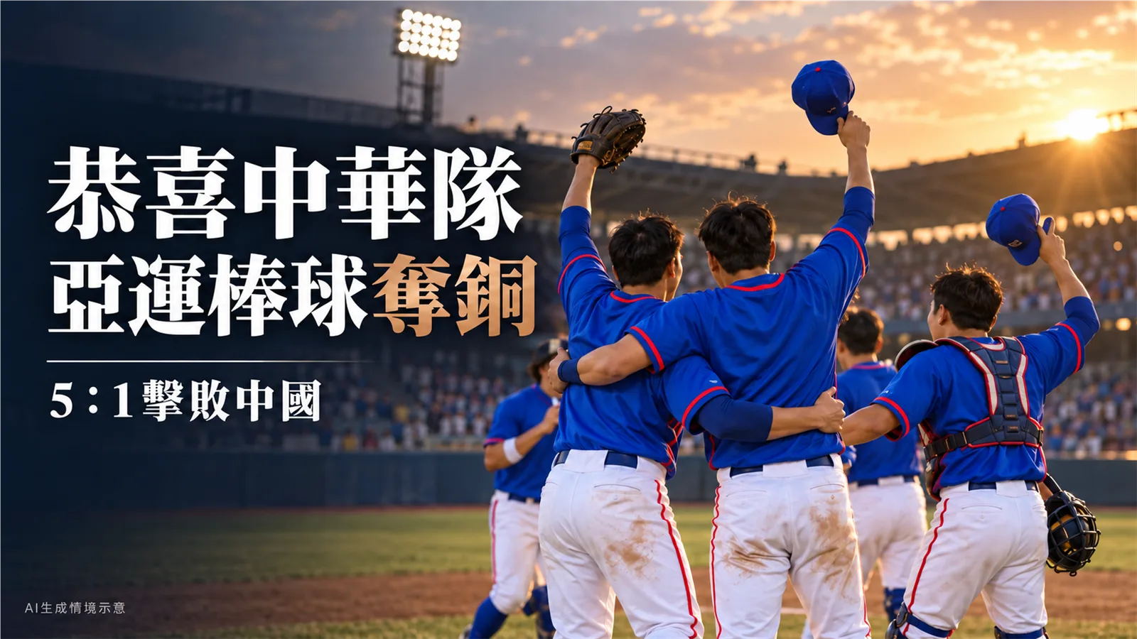 亞運棒球中華隊5比1勝中國奪銅：王政浩再見三振曹杰