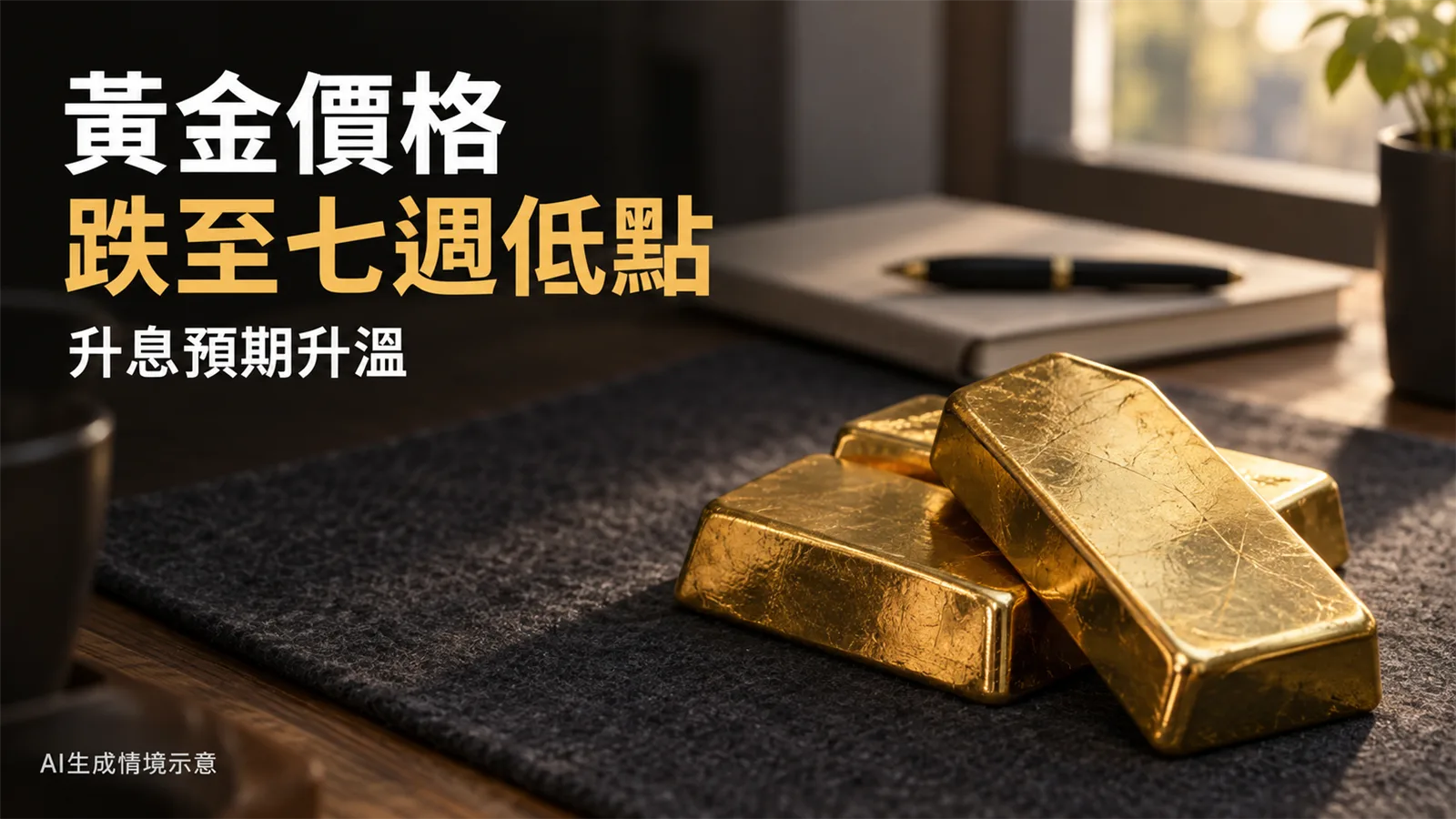 黃金價格跌至七週低點，升息預期為何壓過避險買盤？