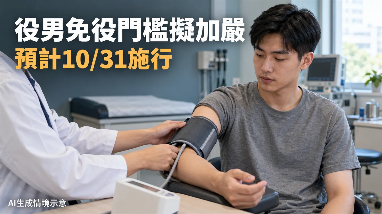役男體位新制預計10/31施行　免役門檻擬加嚴，一年兵役適用誰？