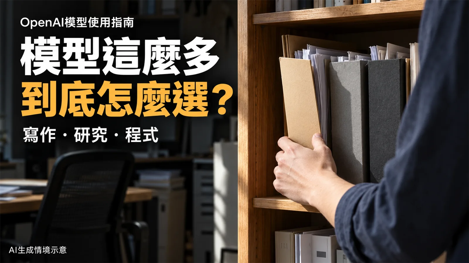 OpenAI模型這麼多怎麼選？寫作、研究與程式工作的使用指南