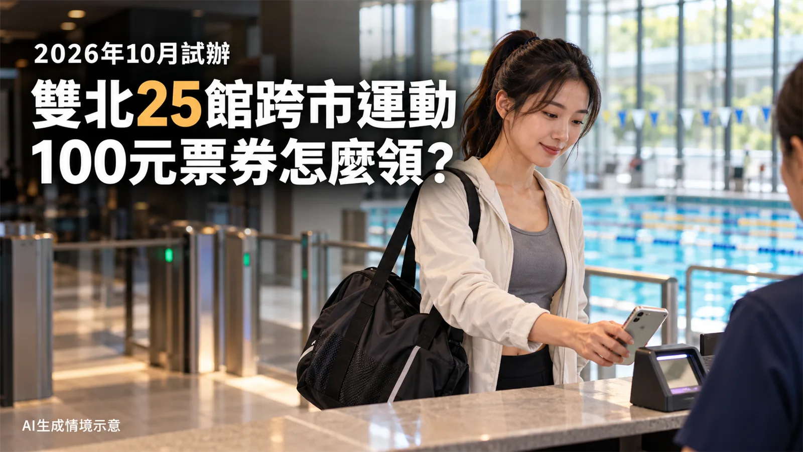 雙北25運動場館10月票券怎麼領？100U換券、打卡領100元規則不同