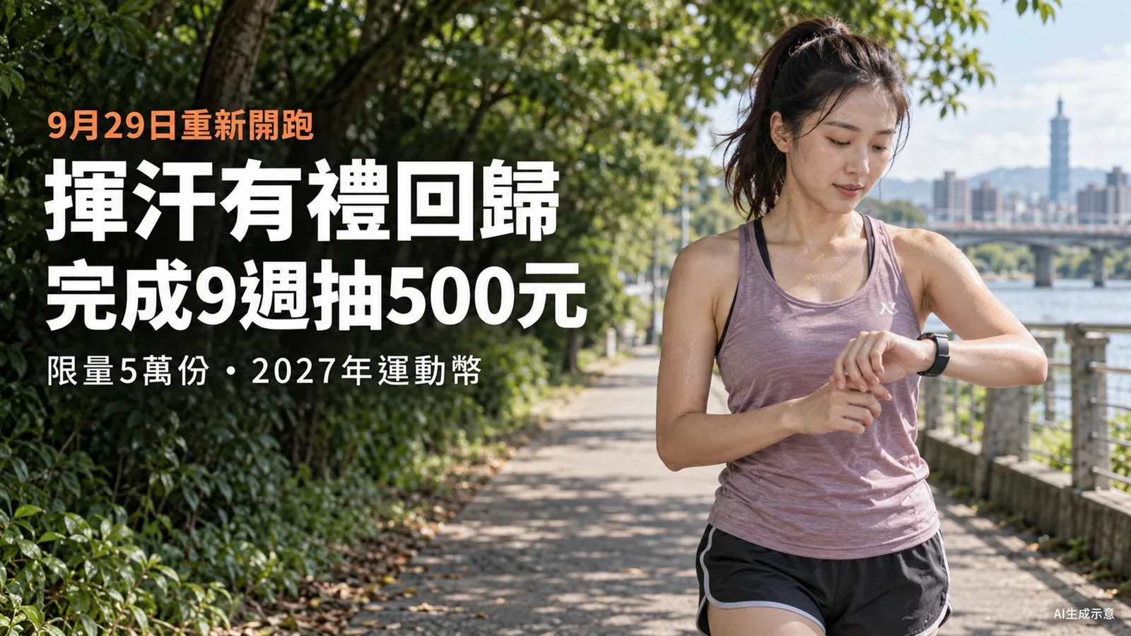 揮汗有禮9月29日重啟！500元運動幣怎麼拿？9週任務、抽籤與舊帳號規則