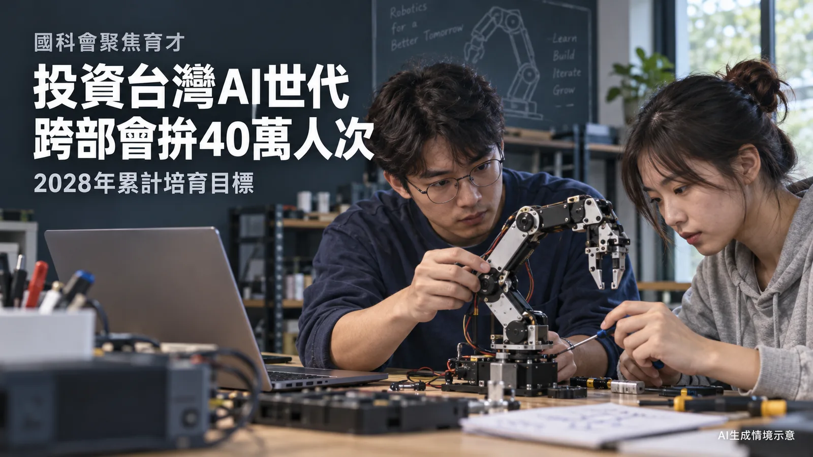 投資台灣AI世代，國科會聚焦育才、跨部會拚40萬人次