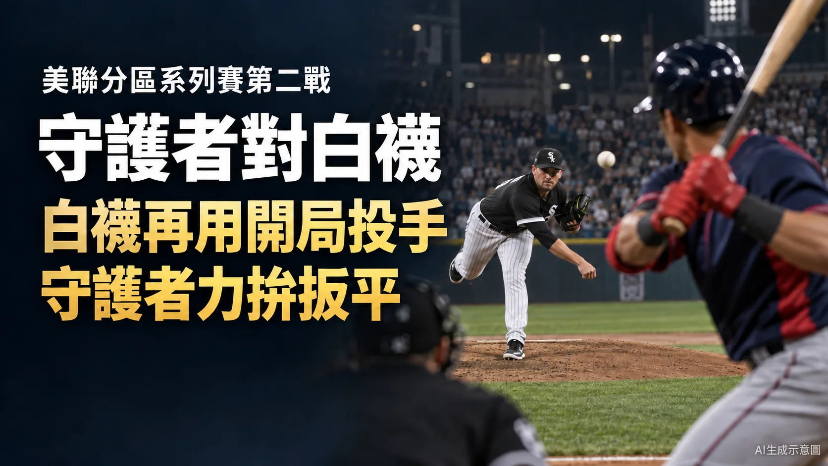 白襪第二戰再用開局投手　守護者靠威廉斯力拚扳平
