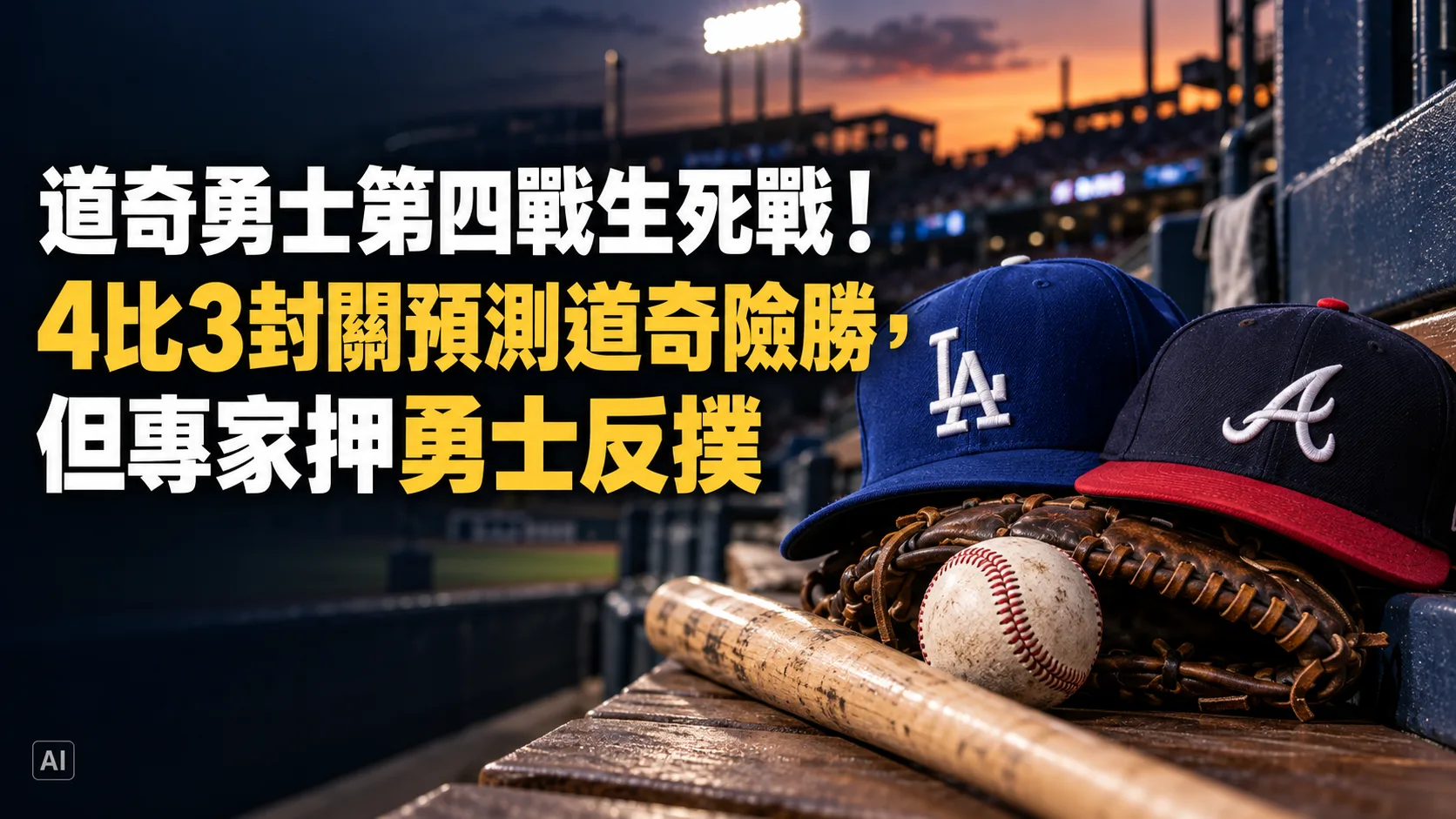 道奇勇士第四戰生死戰！4比3封關預測道奇險勝，但專家押勇士反撲