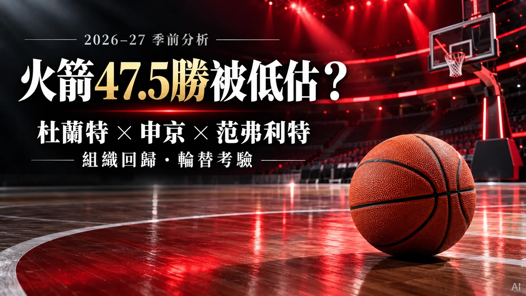 火箭47.5勝被低估？杜蘭特、申京迎范弗利特回歸，爭冠先過三關