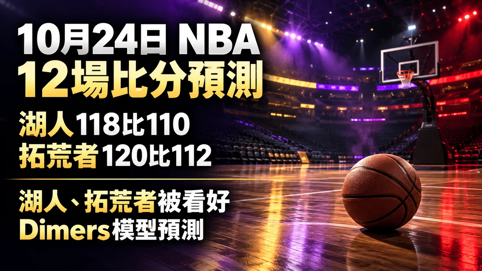 NBA明日12場比分預測！湖人118比110、拓荒者120比112被看好