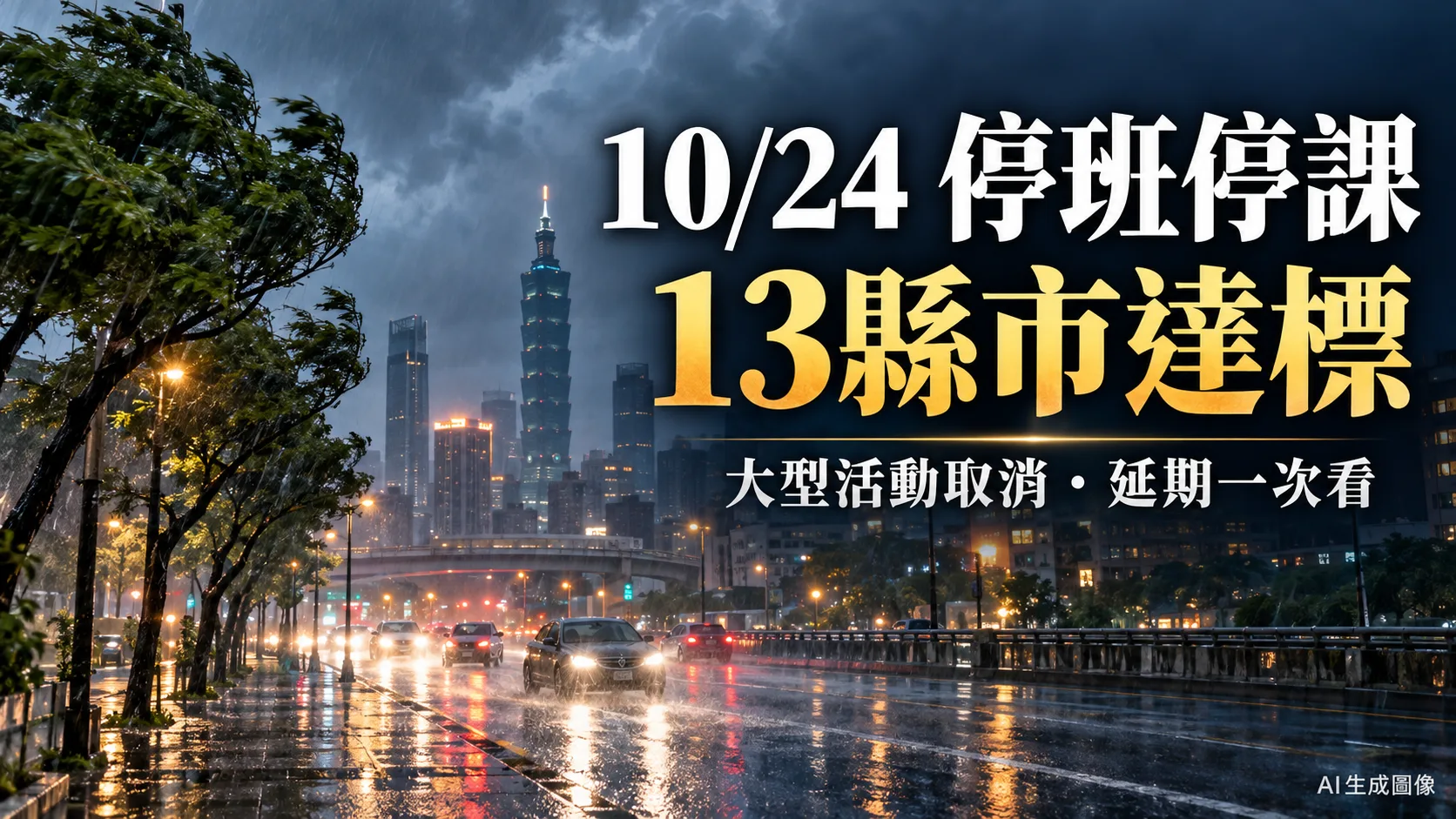 10/24停班停課一覽！13縣市達標，萬聖城、池上秋收活動異動