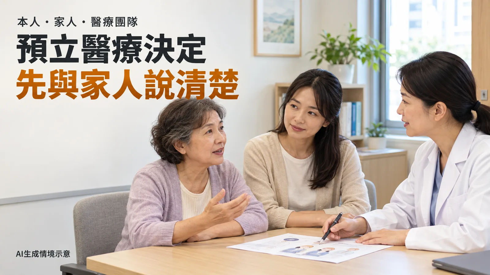 逾半受訪者未談未來醫療安排，預立醫療決定先諮商、再簽署