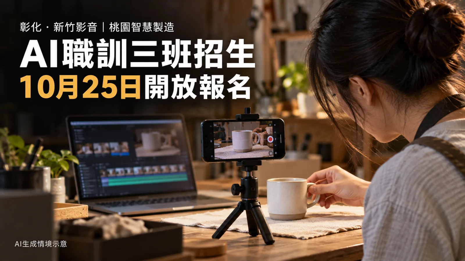 AI影音、智慧製造三班10月25日開放報名　彰化新竹在職班中午起受理