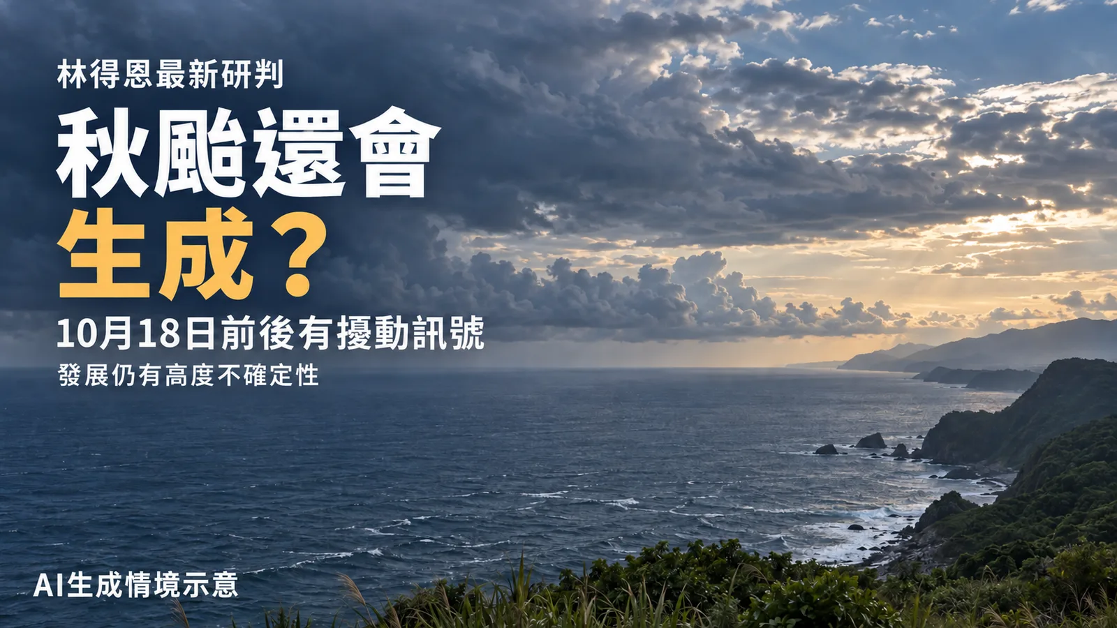 秋颱還會生成？林得恩估10月18日前後有擾動，小熊已增強中颱
