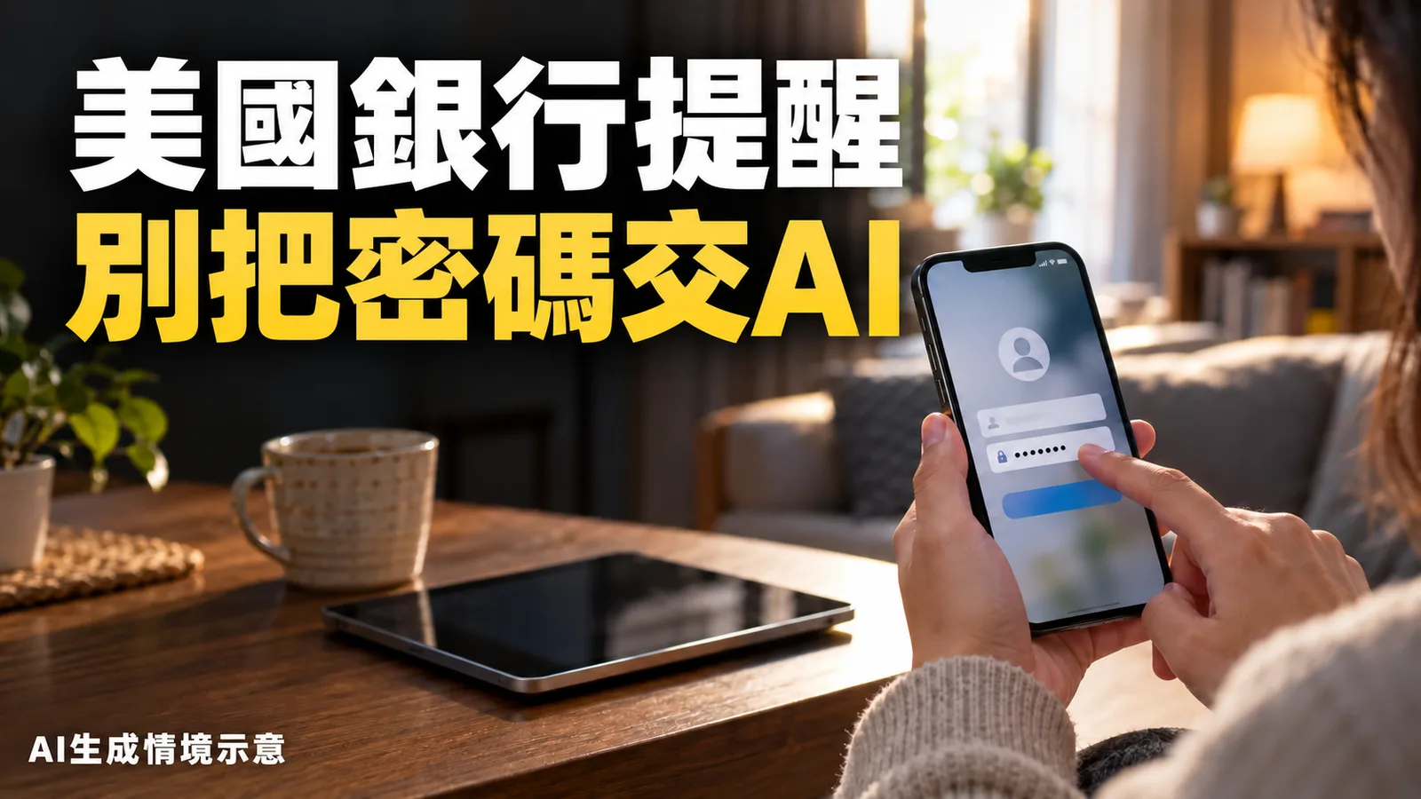 美國銀行提醒勿將網銀密碼交給AI代理，第三方資料授權怎麼選？