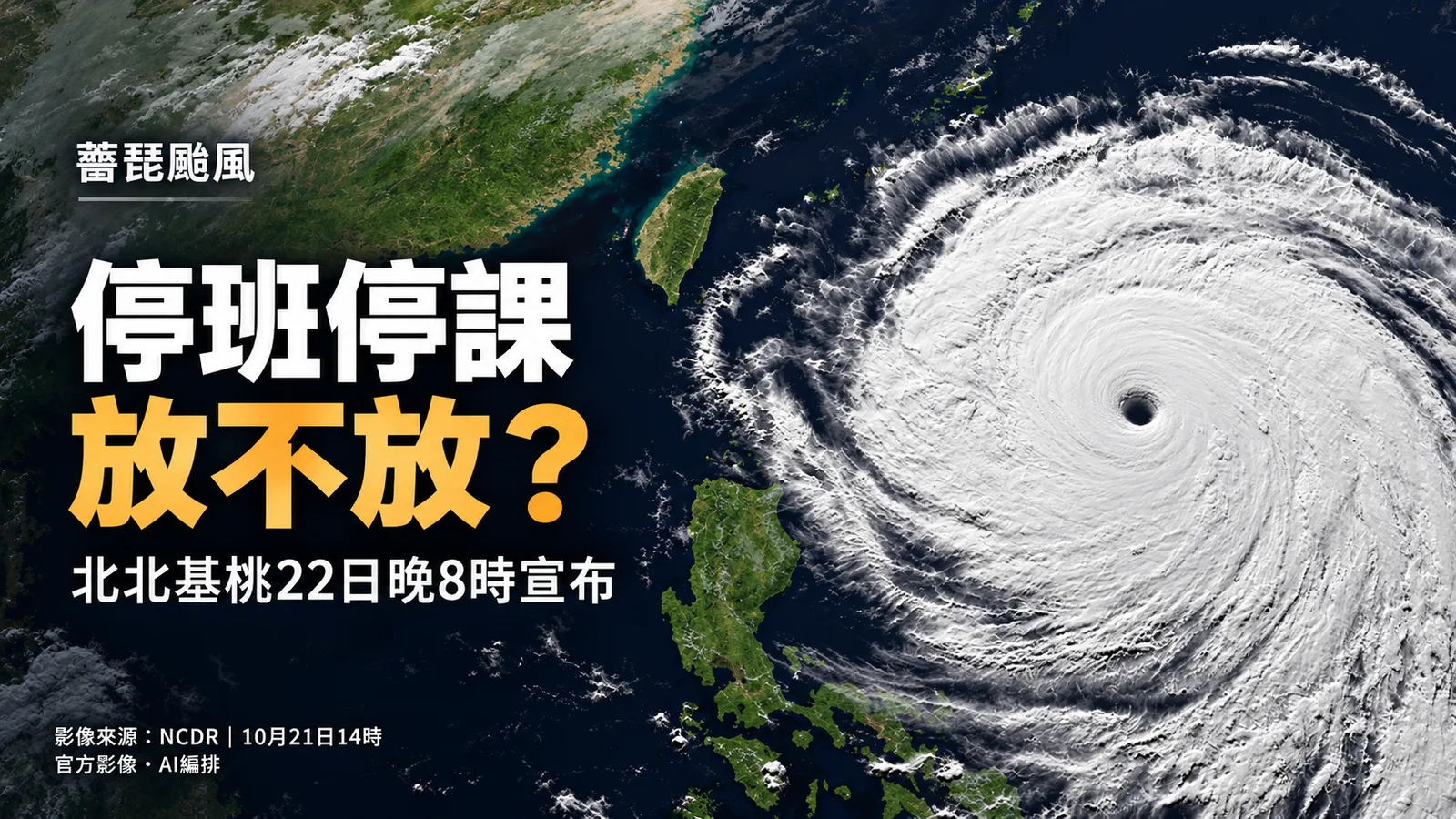 停班停課放不放？侯友宜：北北基桃22日晚8時宣布