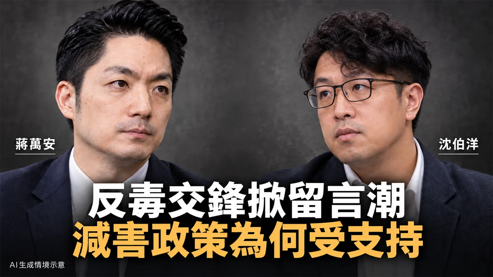 蔣萬安、沈伯洋反毒交鋒引留言潮：清潔針具與美沙冬為何獲公衛支持