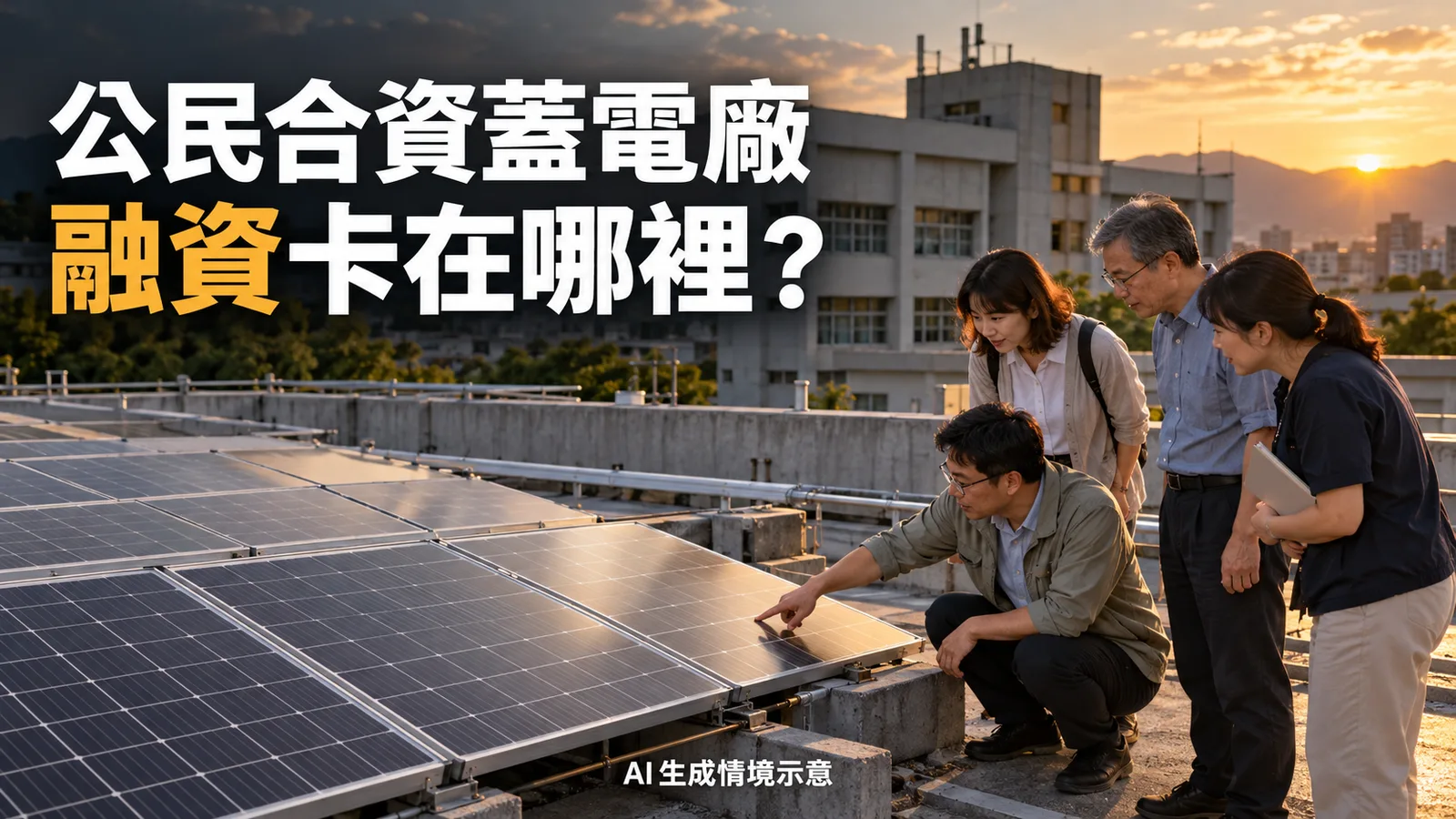 社員合資蓋公民電廠，合作社融資卡在什麼資格？