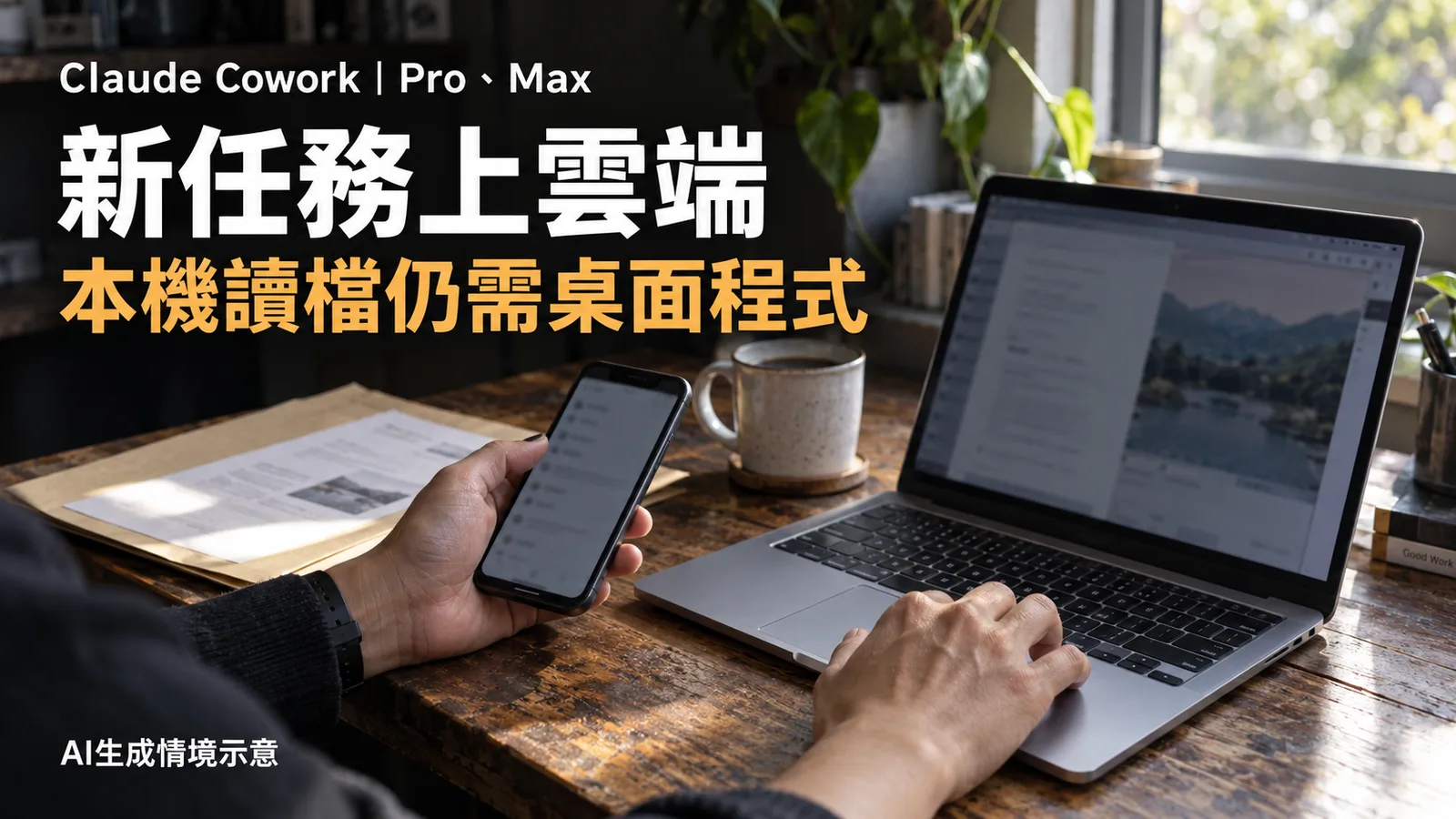 Claude Cowork新任務改在雲端，本機檔案仍需桌面程式