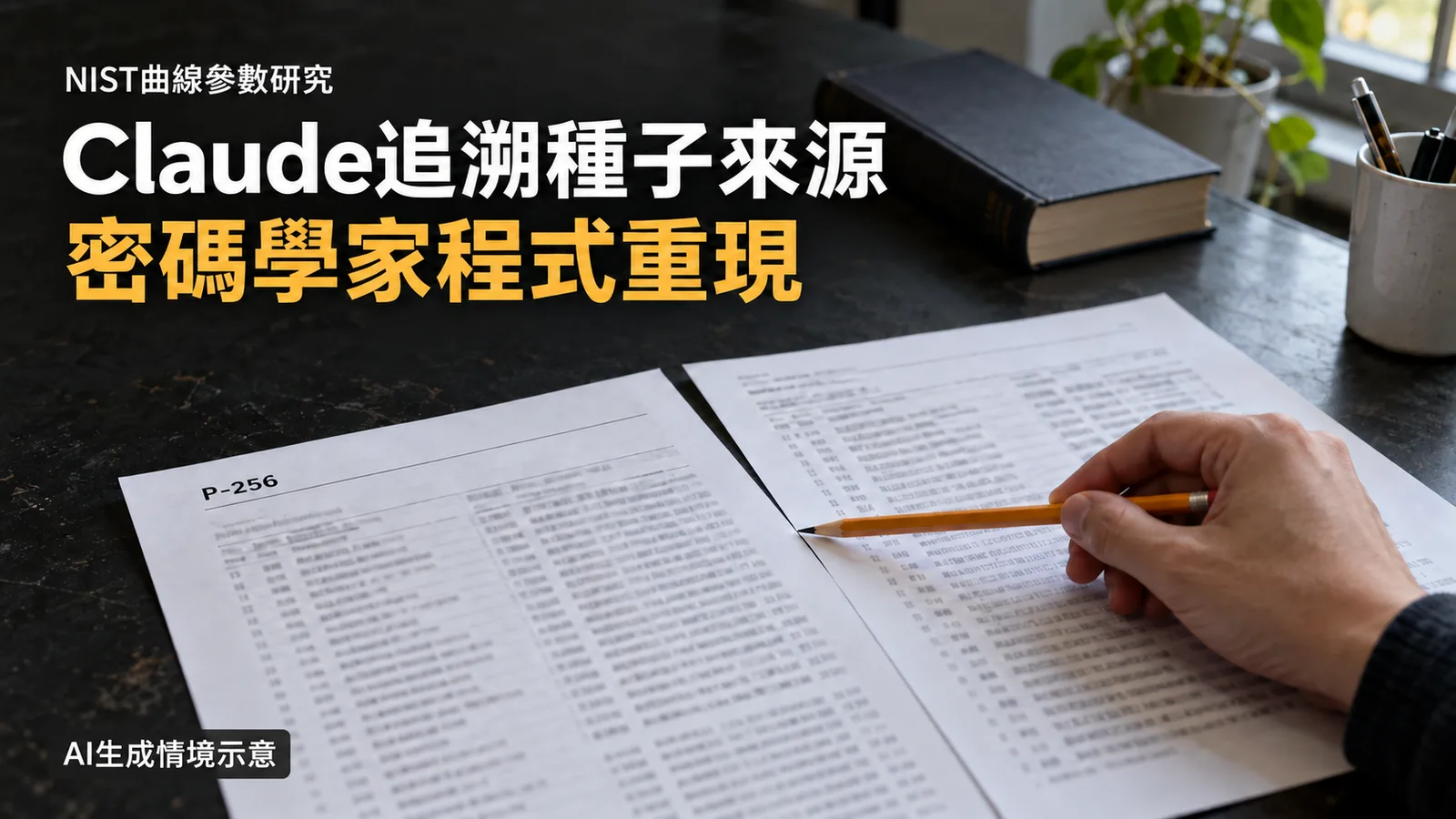 Claude找出NIST曲線種子來源，密碼學家用程式重現