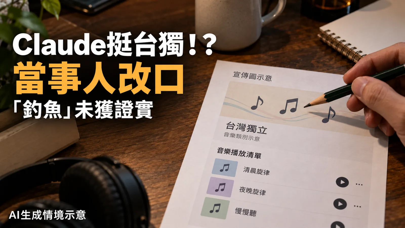 Claude挺台獨！？宣傳圖冒出「台灣獨立」，指控釣魚的工程師改口