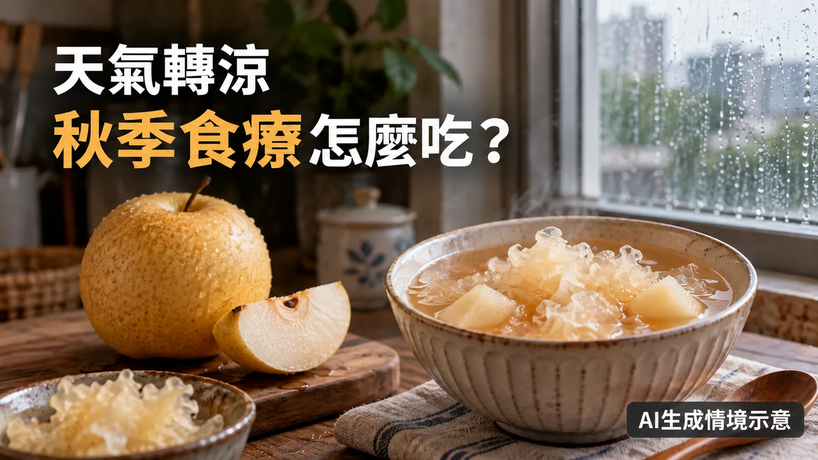 東北季風轉涼，秋季食療怎麼吃？水梨銀耳與熱湯的餐桌搭配