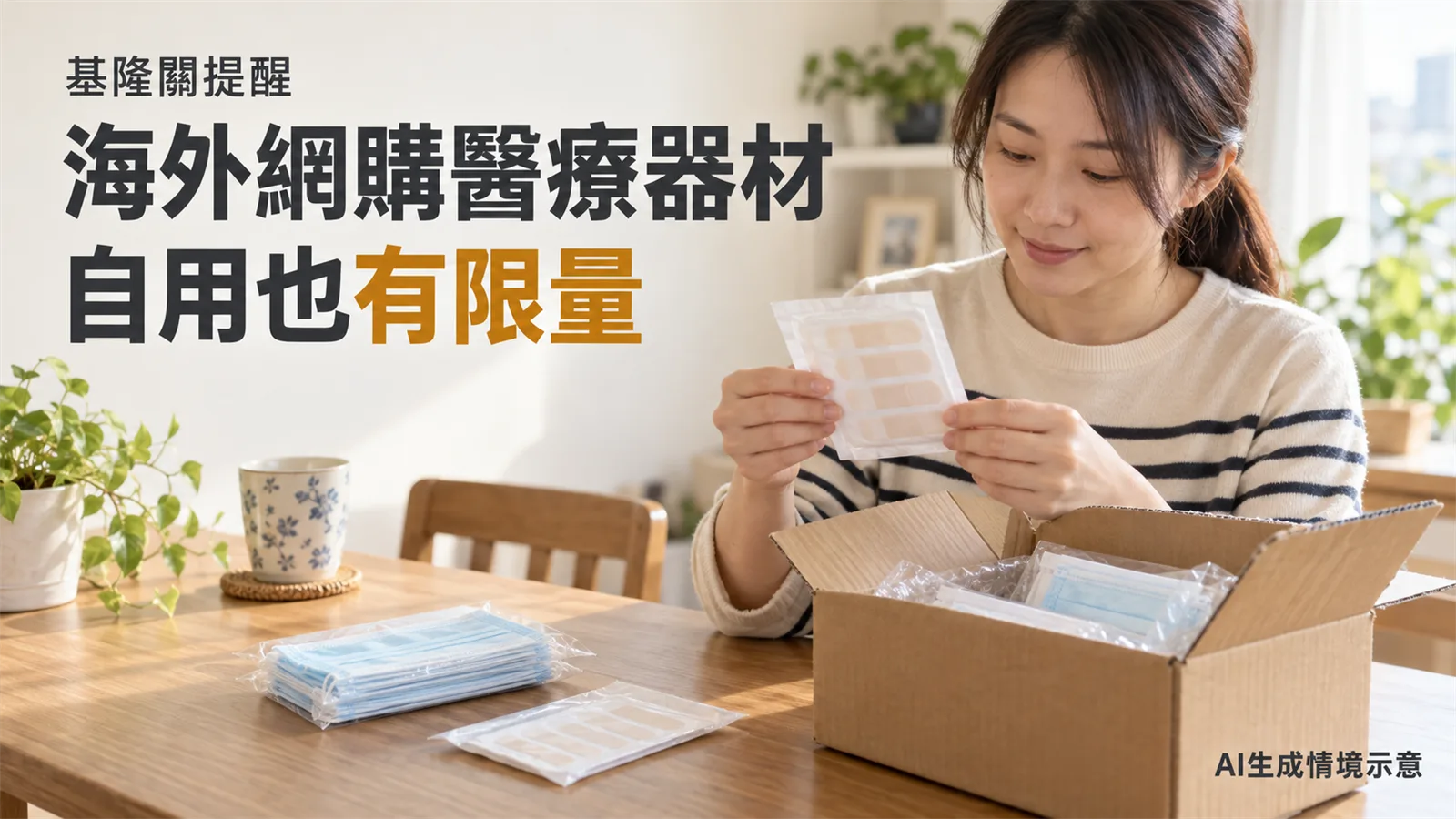 海外網購醫療器材能自用嗎？基隆關提醒8項免證限量