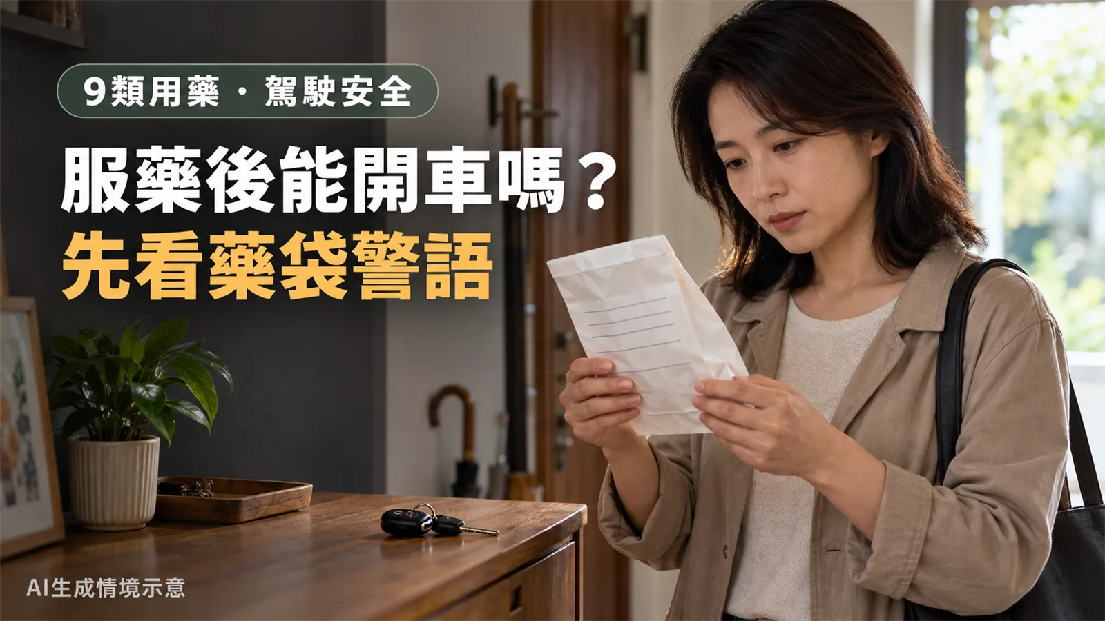 影響駕駛的9類藥有哪些？常見成分、藥袋警語與上路前確認事項