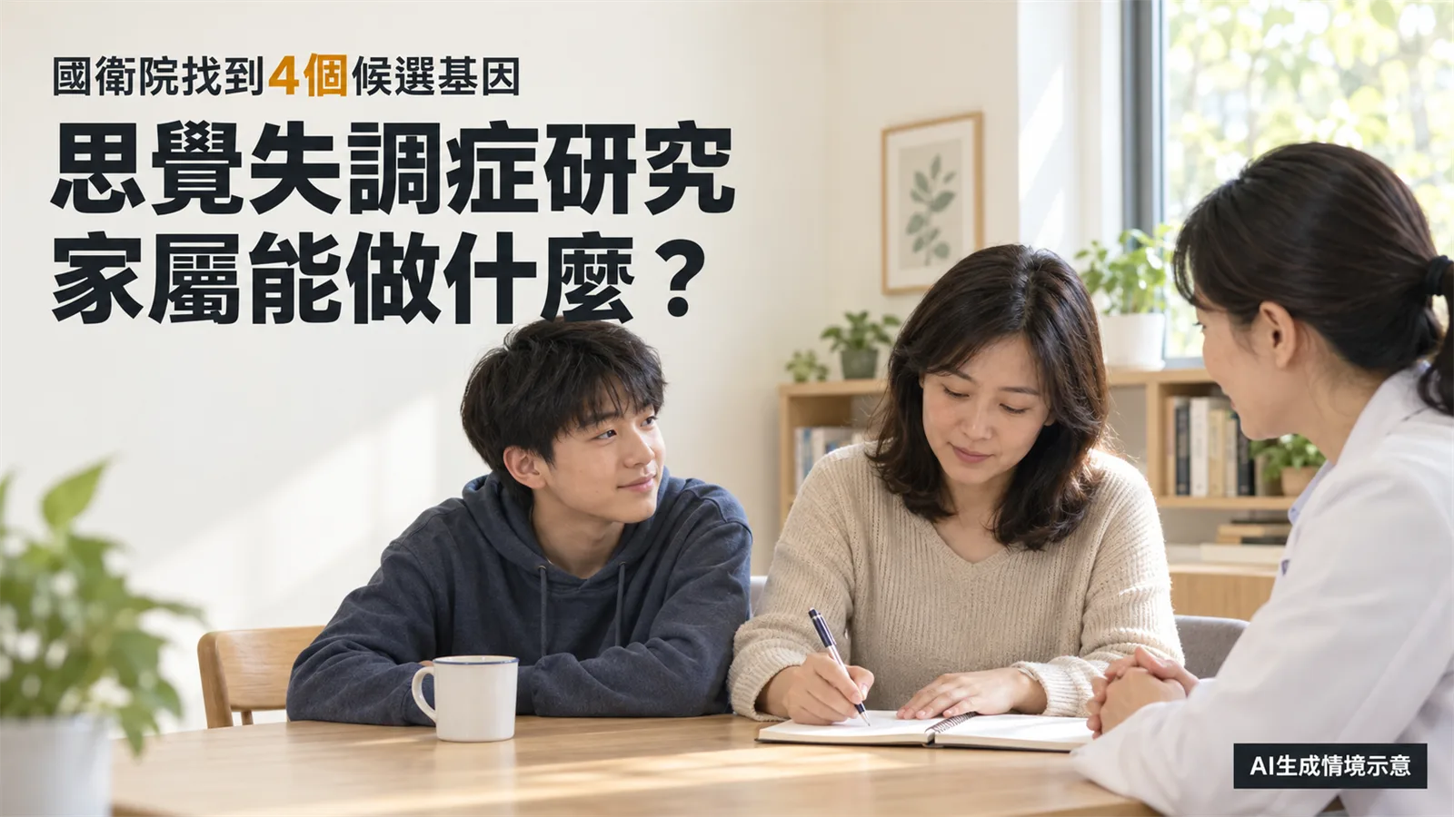國衛院找到思覺失調症4個候選基因，家屬現在能做什麼？