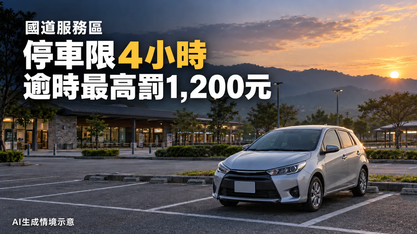 國道服務區停車限4小時：逾時最高罰1,200元，休息室怎麼用？