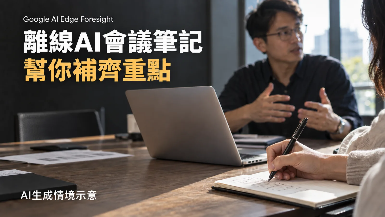 Google離線AI會議筆記登場，Foresight幫你補齊隨手重點
