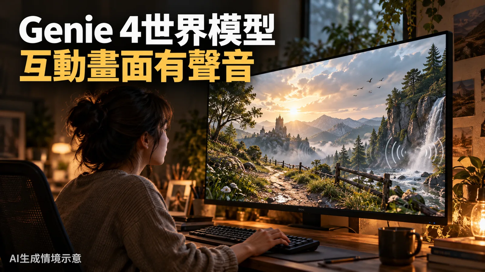 Google發表Genie 4世界模型：互動畫面加入聲音，台灣何時能用？