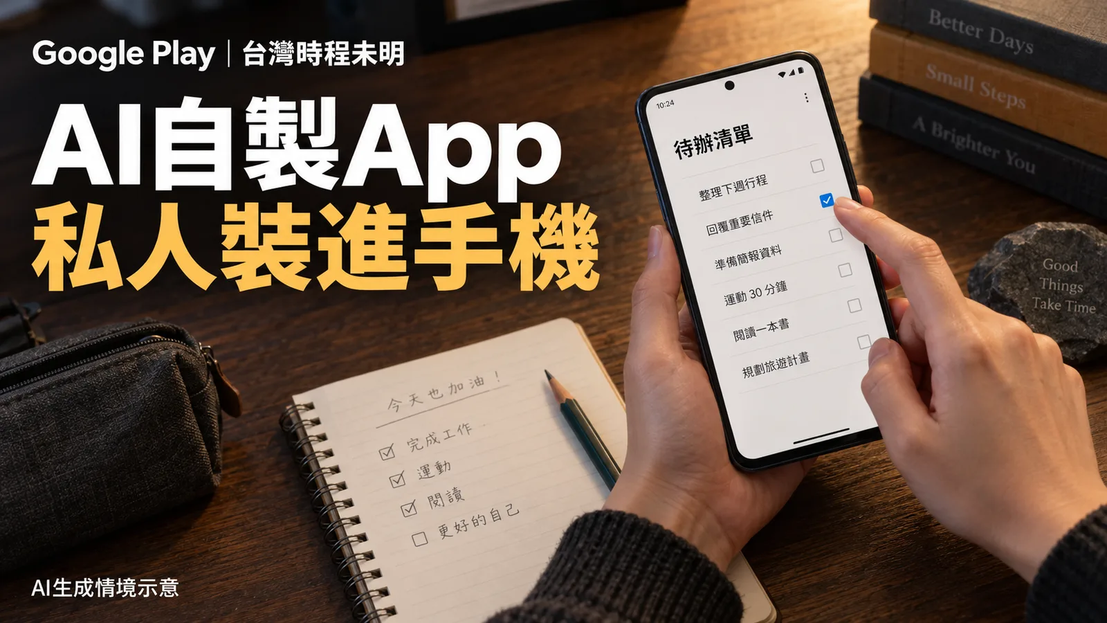 Google Play讓AI自製App裝到自己手機，台灣時程未明