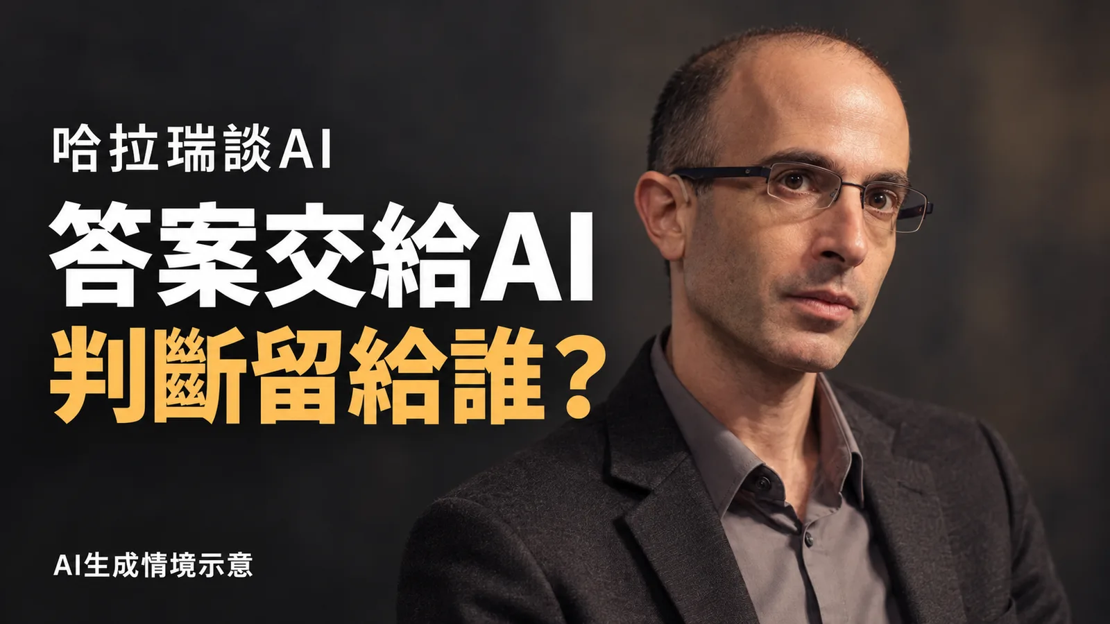 哈拉瑞倫敦談AI：人類如何保留選擇與判斷？