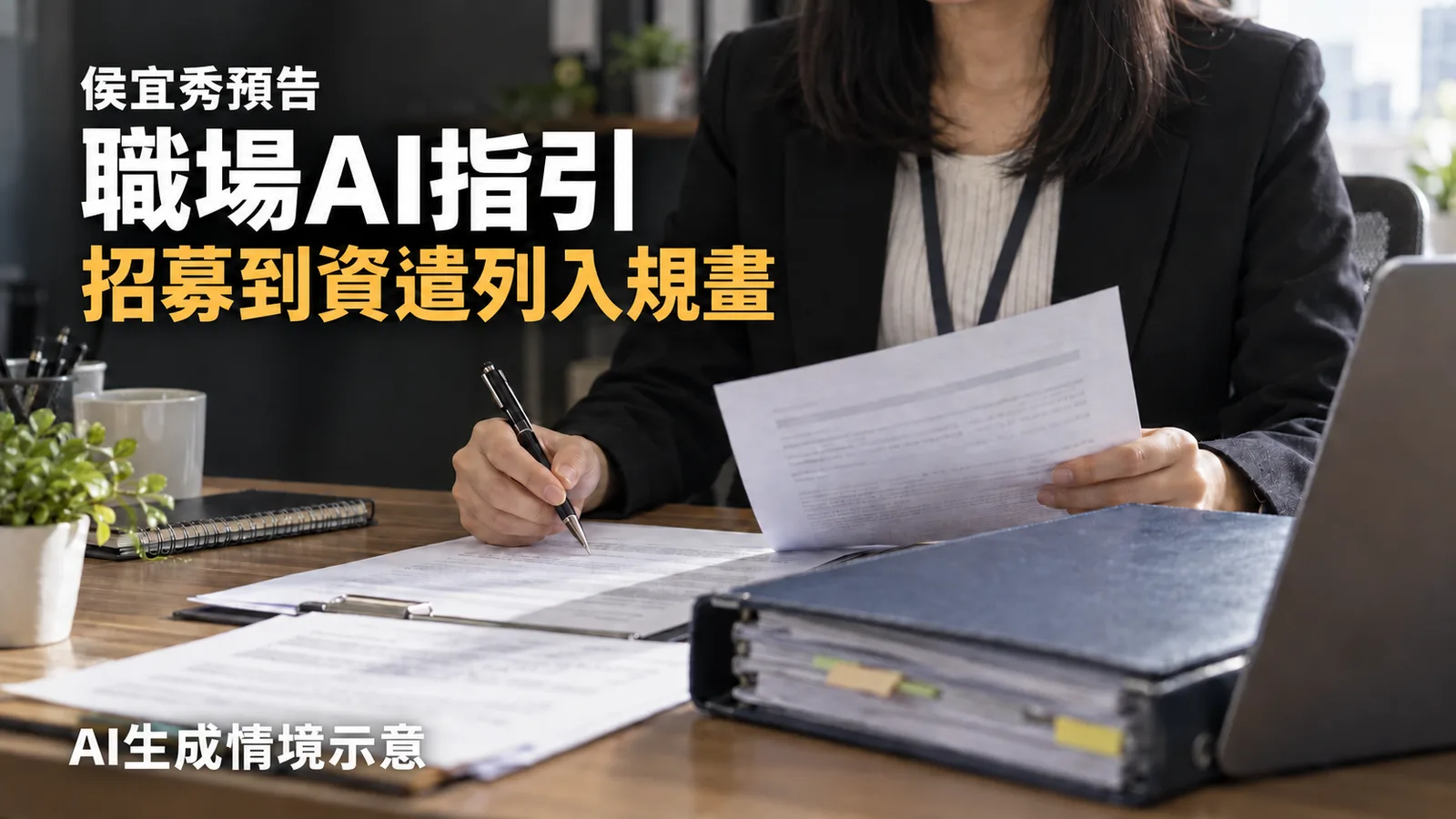 侯宜秀預告職場AI指引，招募、監控與資遣列入規畫