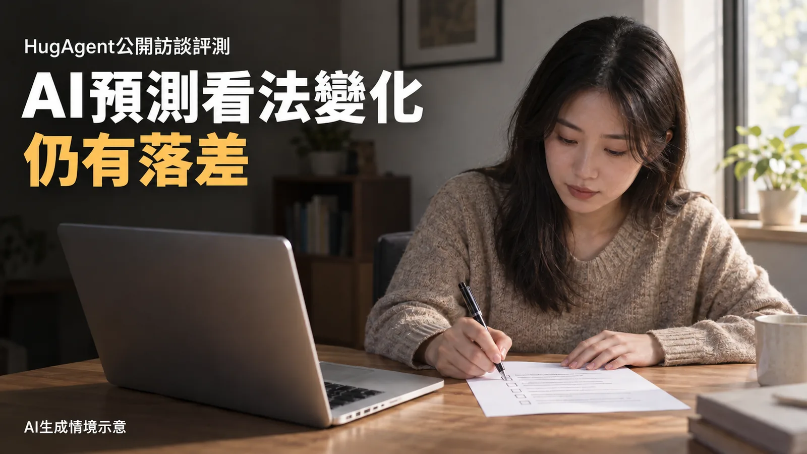 HugAgent公開訪談評測，AI預測個人看法變化仍有落差