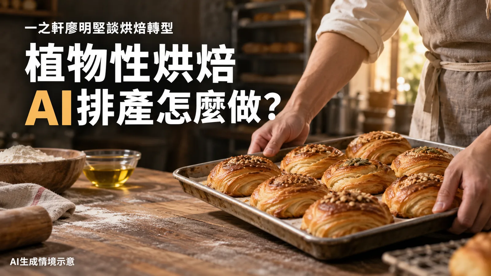 一之軒廖明堅世新開講　談植物性烘焙與AI排產
