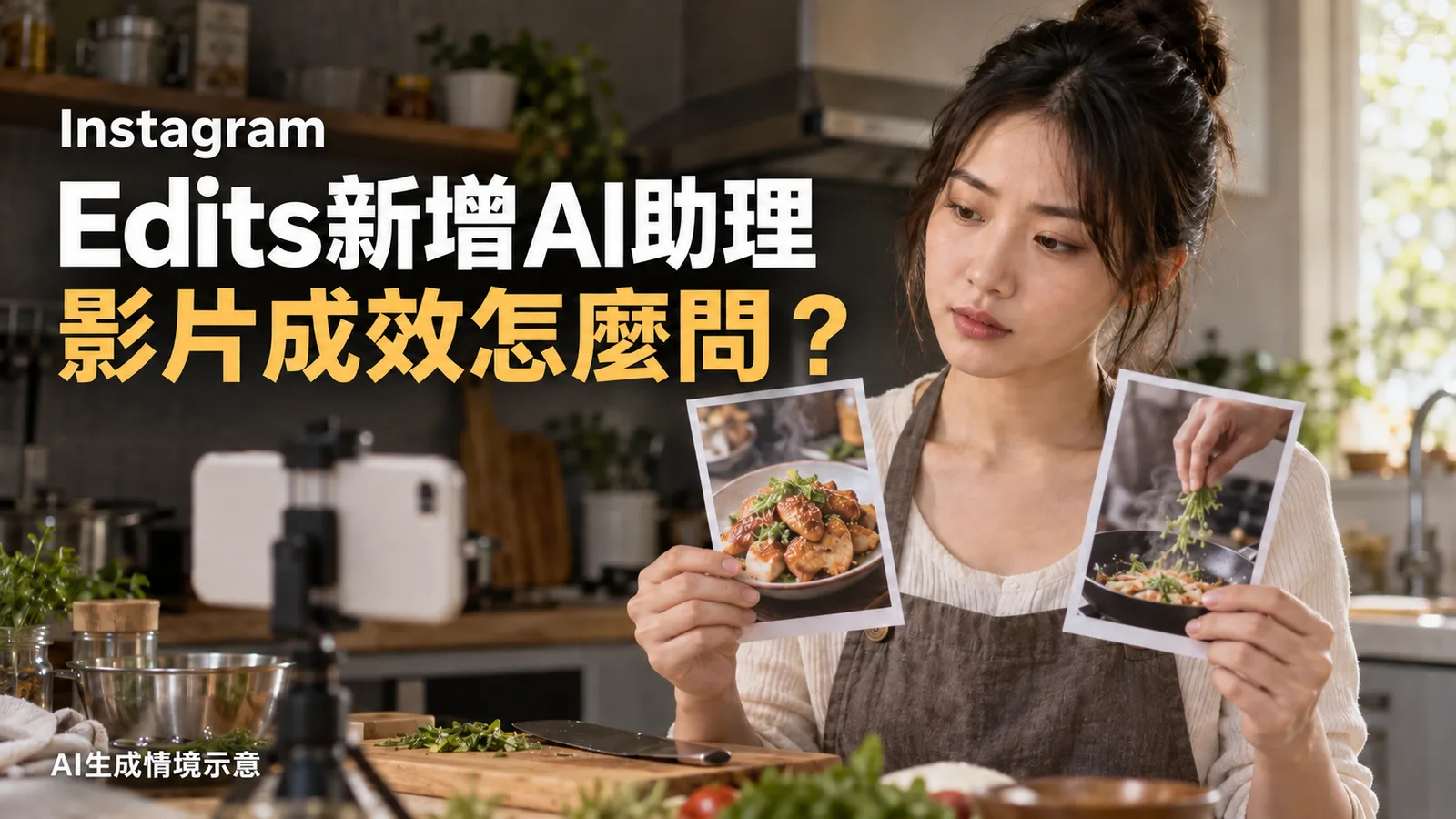 Instagram Edits新增AI助理，影片成效怎麼問才有用？