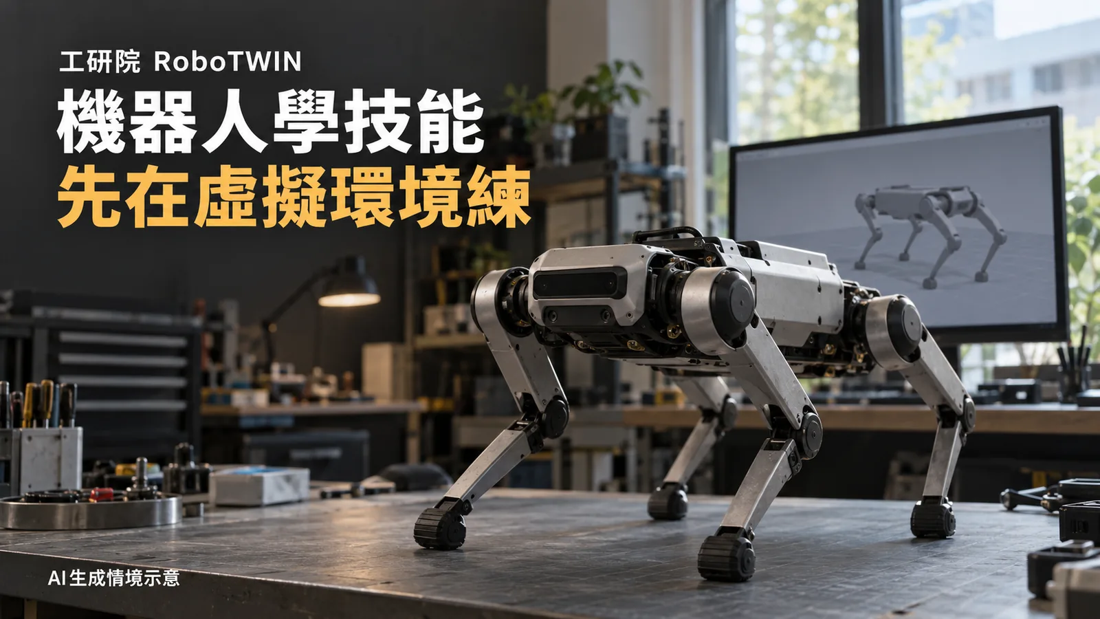 工研院介紹RoboTWIN，機器人先在虛擬環境學技能