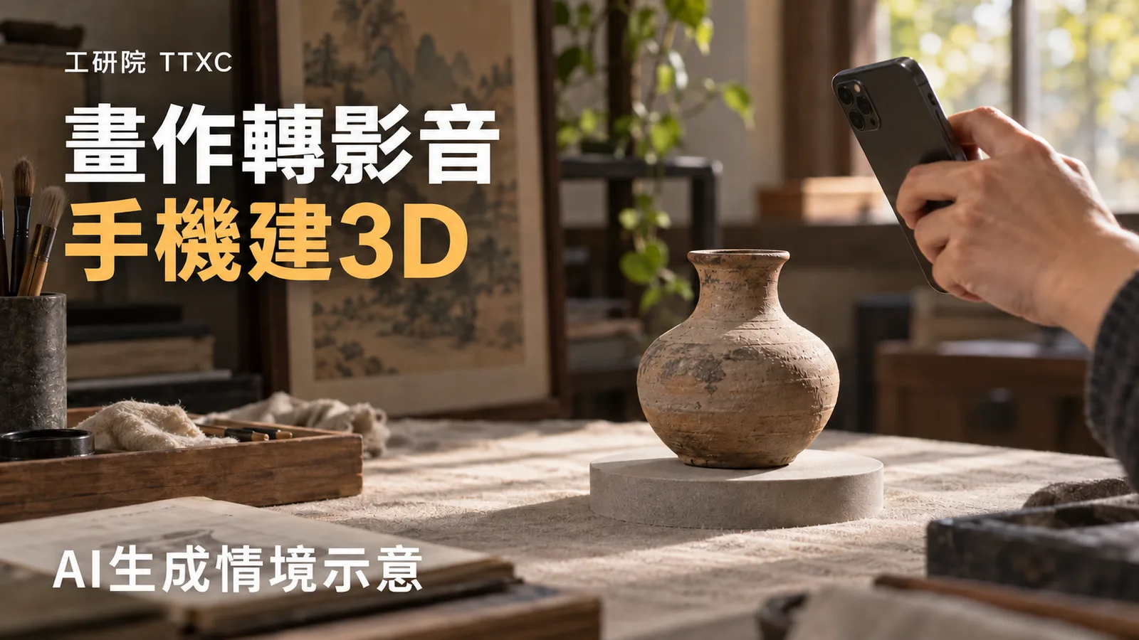 工研院TTXC展示AI藝術影音與3D建模，畫作與文物怎麼用？