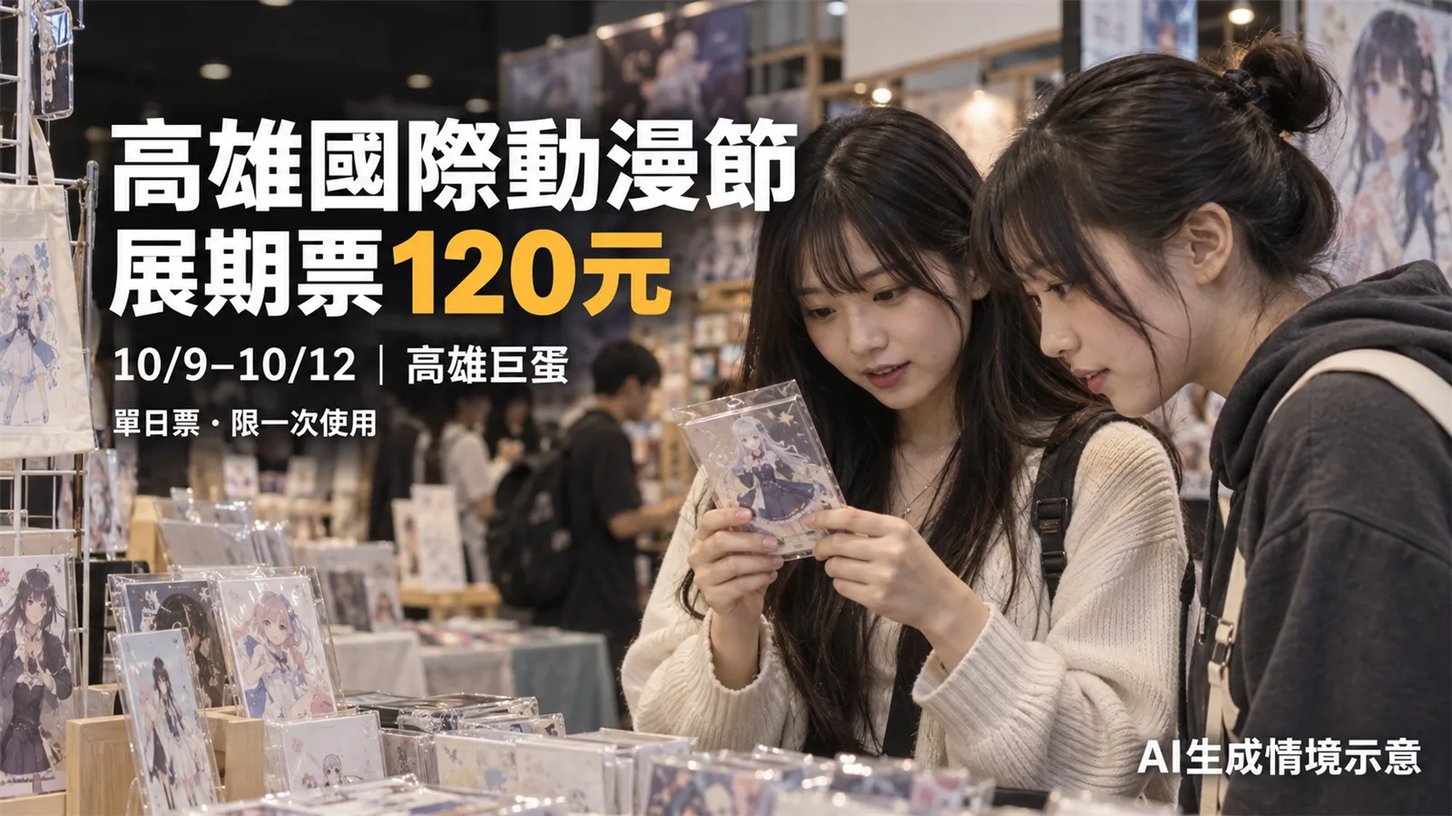 高雄國際動漫節10月9日開展：120元門票、周邊與文化幣怎麼用