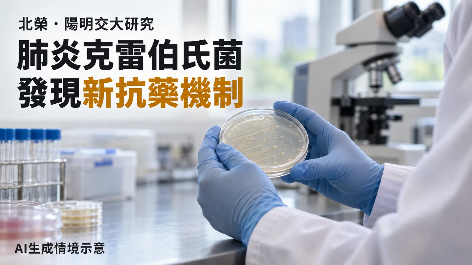 北榮、陽明交大發現肺炎克雷伯氏菌新抗藥機制，病人與家屬如何防範？