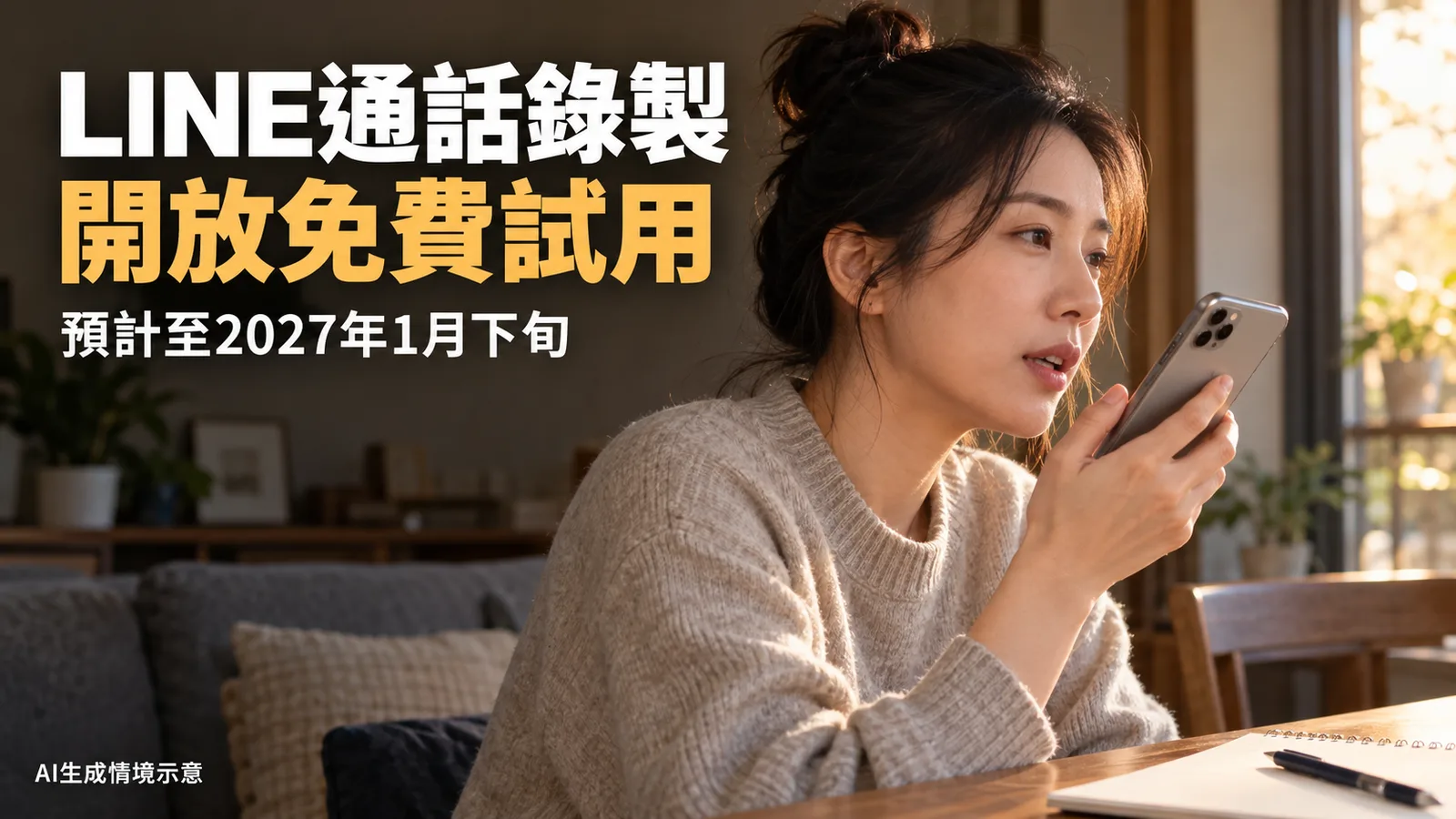 LINE通話錄製免費試用至2027年1月下旬，怎麼開啟與保存？