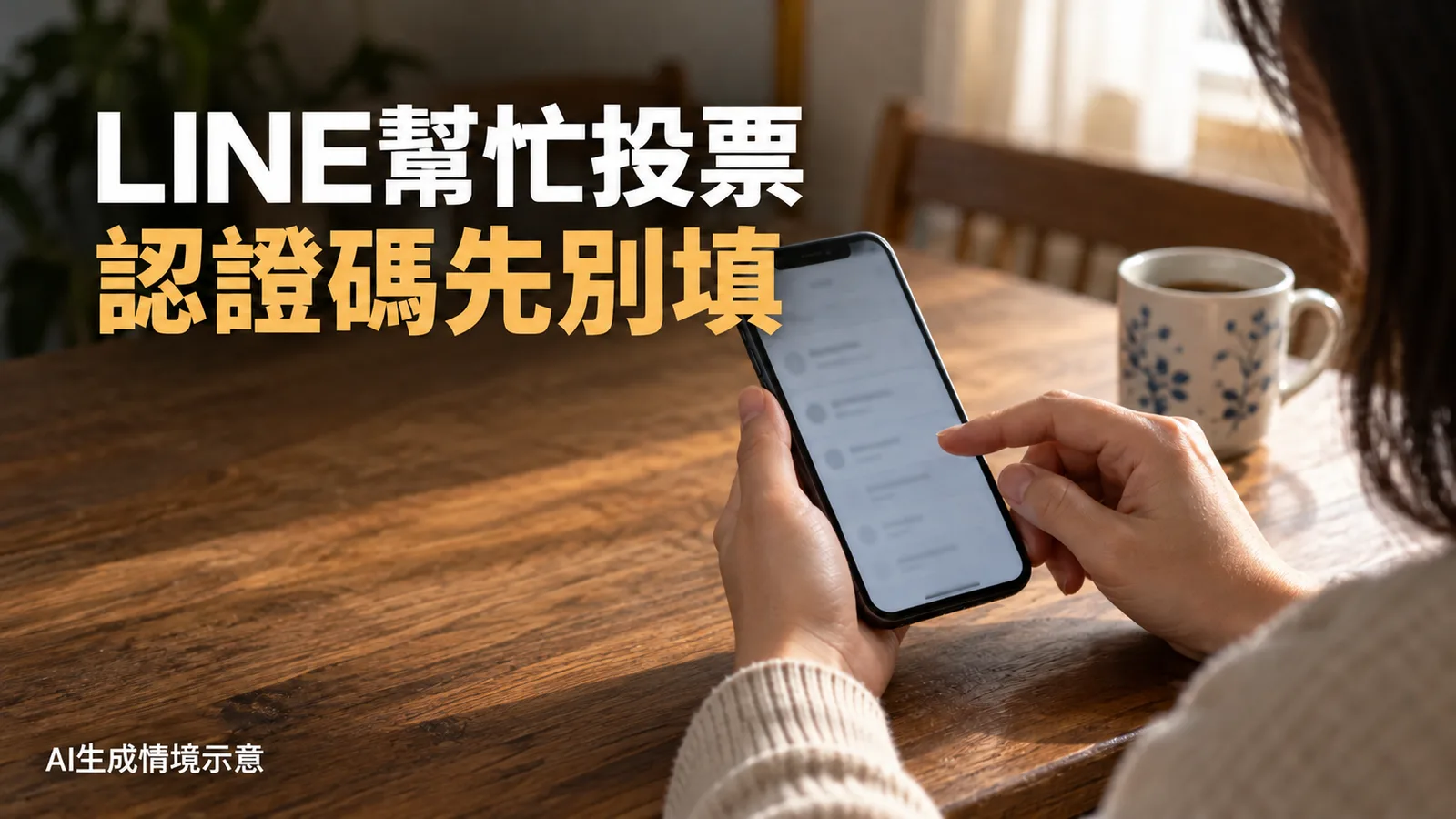 LINE「幫忙投票」索取認證碼？數產署列4招，誤填後這樣處理